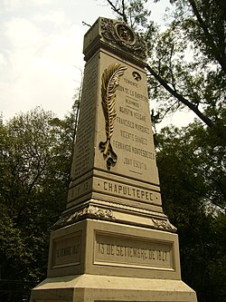 Obelisk to the Niños Héroes, Mexico City, 1881