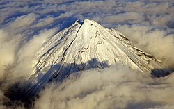 Aerial view of Mount Taranaki 2015