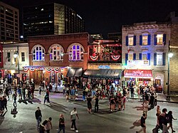 Sixth Street on a weekend night