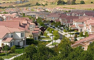 A tract housing development in San Jose, California