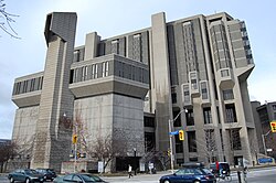 The Robarts Library at the University of Toronto, Canada.