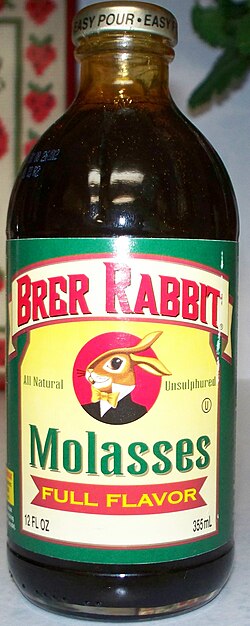 A bottle of molasses