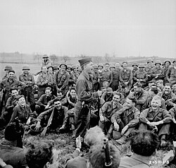 Rooney entertains American troops in Germany, April 1945