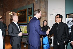William, Prince of Wales, with Chan at the London Conference on The Illegal Wildlife Trade at the Natural History Museum, 12 February 2014