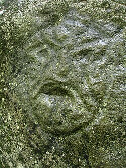 Ancient petroglyph in Baillif