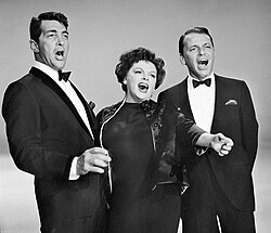 Dean Martin, Garland and Frank Sinatra on the 1962 television special The Judy Garland Show