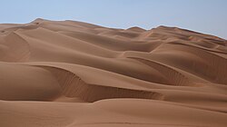 Sand dunes of the Empty Quarter to the east of Liwa Oasis, United Arab Emirates