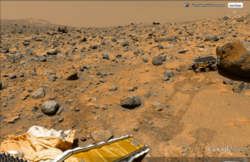 A picture of Martian landscape