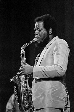Coleman playing his signature alto saxophone in 1971