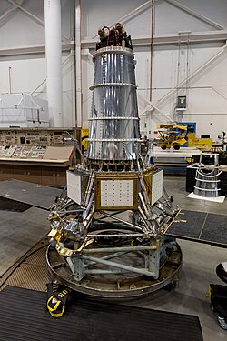 A Ranger probe undergoing restoration at the Udvar-Hazy Center