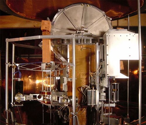 A Kibble balance, which was originally used to measure the Planck constant in terms of the IPK, can now be used to calibrate secondary standard weights for practical use.