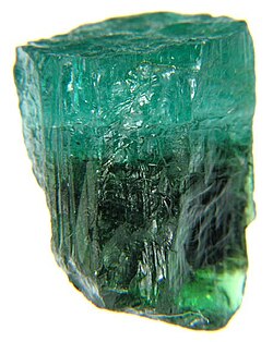 An example of elbaite, a species of tourmaline, with distinctive colour banding.