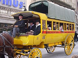 Spanish diligencia with luggage deck on the roof