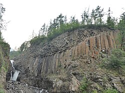 Columnar jointing in igneous rock of the Putorana Plateau