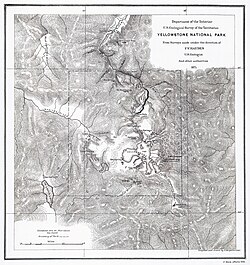 F. V. Hayden's map of Yellowstone National Park, 1871