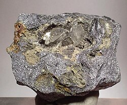 Lead ore – galena and anglesite (size: 4.8 × 4.0 × 3.0 cm)