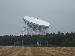The Grade I listed Lovell Telescope at Jodrell Bank Observatory