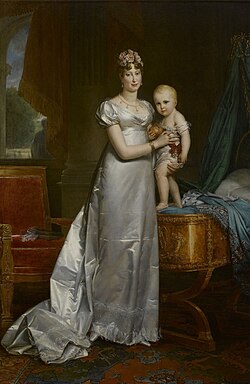 Empress Marie Louise and her son Napoleon, by François Gérard, 1813