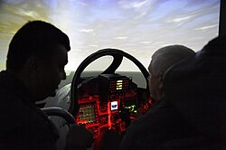 MiG-21 LanceR simulator cockpit view