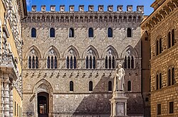 Banca Monte dei Paschi di Siena in Siena, Italy, is the oldest surviving bank in the world and Italy's third largest bank. It was founded in 1472.
