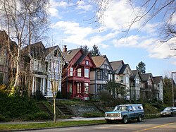 Houses on South J Street in the Hilltop neighborhood