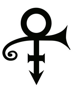 The unpronounceable symbol created by Prince in 1992 known as the "Love Symbol", which would later become his stage name