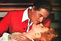 O'Hara with Errol Flynn in Against All Flags (1952)