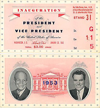 Dwight D. Eisenhower and Richard Nixon, 1953: the first Republican presidential inauguration in 24 years