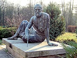 Bronze statue of Archimedes in Berlin