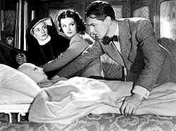 Margaret Lockwood (middle) and Michael Redgrave (right) in a publicity shot for The Lady Vanishes (1938)