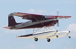 1959 Cessna 180B on amphibious floats