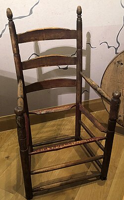 Chair made by Young, who was a carpenter early in his life