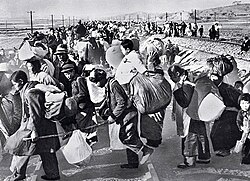 Hundreds of thousands of South Koreans fled south in mid-1950 after the North Korean army invaded