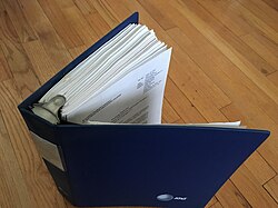 The draft "Working Paper" standard that became approved as C++98; half of its size was devoted to the C++ Standard Library.