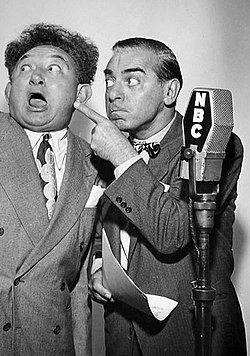 Cantor (right) with Bert Gordon, AKA "the Mad Russian"