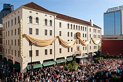 The Spanish Colonial Revival style Ramona Building, built in 1930