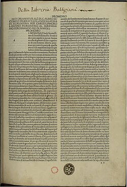 Historia naturalis translated into Italian by Cristoforo Landino, 1489 edition