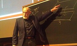 Susskind giving 2014 Messenger Lecture at Cornell