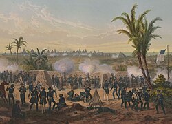 Depiction of the siege of Veracruz during the Mexican–American War