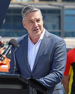 Long-time series commentator Neil Crompton at the 2020 season launch.