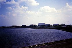 Regina Campus from Wascana Lake before it became University of Regina in June 1974