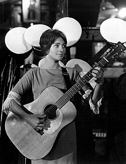 Collins during a 1963 appearance on Hootenanny