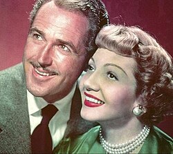 Patric Knowles and Colbert in Three Came Home, 1950