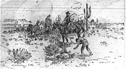 Blackwater massacre, art by Charles Russell.