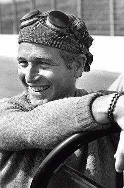 Newman on the set of Once Upon a Wheel (1971)