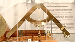 Galileo's geometrical and military compass, thought to have been made c. 1604 by his personal instrument-maker Marc'Antonio Mazzoleni