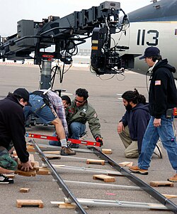 Crew members set up for a shot at NAS North Island (2005)