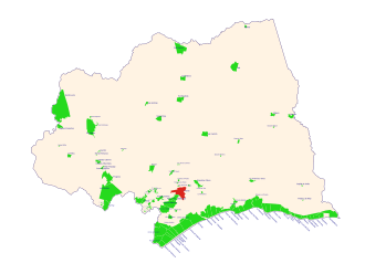 Location of Pando in Canelones Department