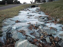 A small frozen rivulet