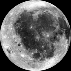 Most of the dark region is Oceanus Procellarum and smaller mare, such as Imbrium and Serenitatis, that sit within its ring. Left of the centerline is Procellarum proper.